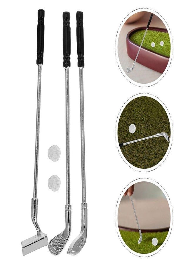 IMIKEYA Miniature Golf Club Toy Set Dollhouse Golf Accessories for Diorama Toy - Image 3